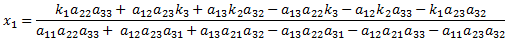 3x3 equation systems
